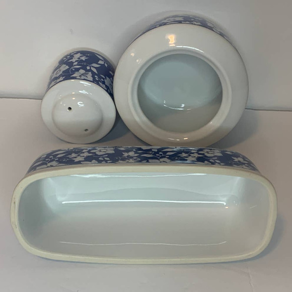 Pfaltzgraff Blue Meadows Floral Dish Set Blue White 7PCS Kitchen Serveware PGC
